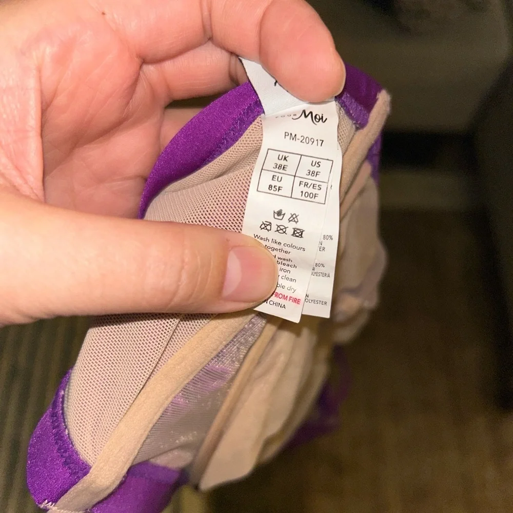 Pour moi Samoa purple bikini top 38F/100F - Picture 9 of 9